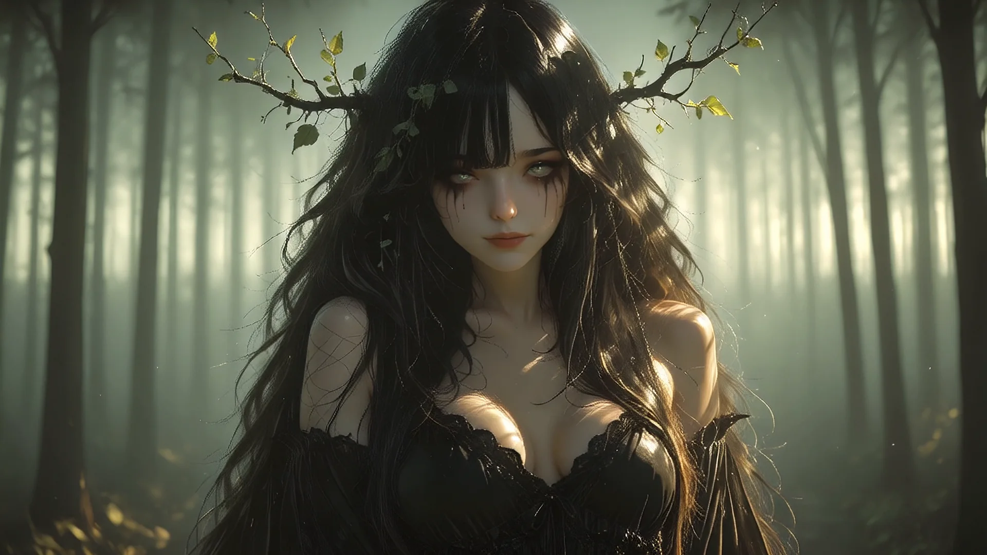 Sorena the forest witch in the misty enchanted forest from Vampire Mistress