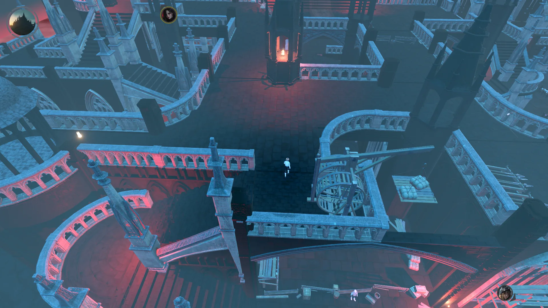 Top-down castle exploration gameplay in Vampire Mistress