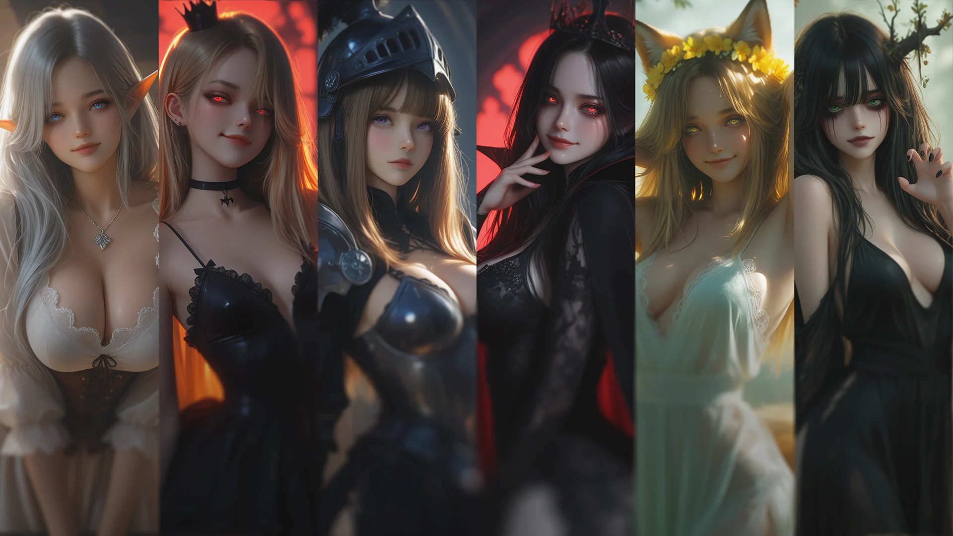 The girls of Vampire Mistress - six dangerous women of Blackthorne Keep