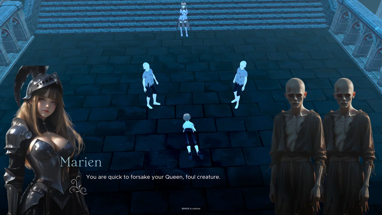 Dialogue and relationship choice gameplay in Vampire Mistress
